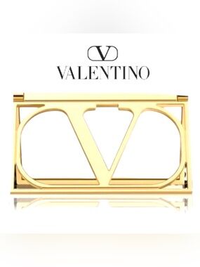 Valentino Gold V Logo mirror